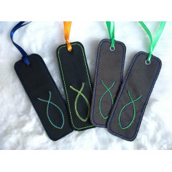 Stickserie ITH - Christliche Motive Lesezeichen Anhänger Fisch